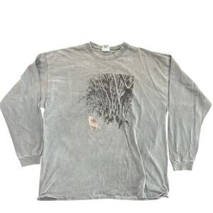 Santee Hvywt Men's Gray 100% Cotton Crew Neck Long Sleeves Sweatshirt Size XL